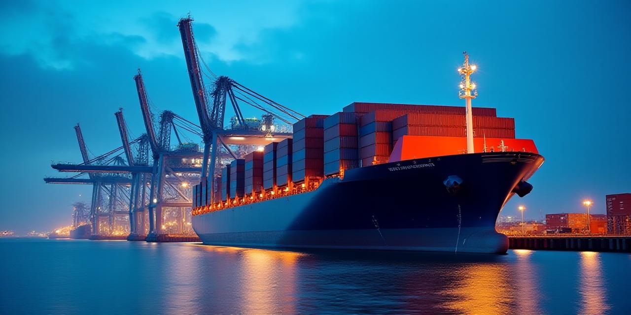 Global logistics and industrial shipping port